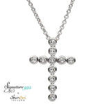 Signature 925 Collection Round Simple Style Silver Cross Necklace