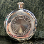 Flask with Glass Center - Celtic Knots