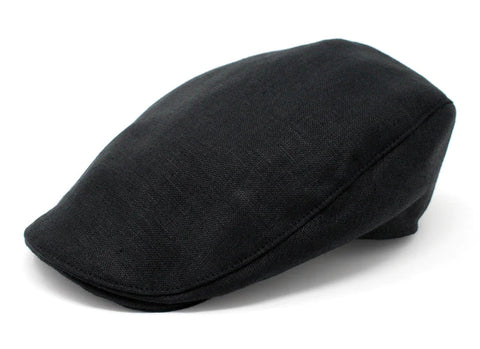 Linen Donegal Touring Cap - Black