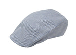 Linen Donegal Touring Cap - Light Blue Quilted Stitch