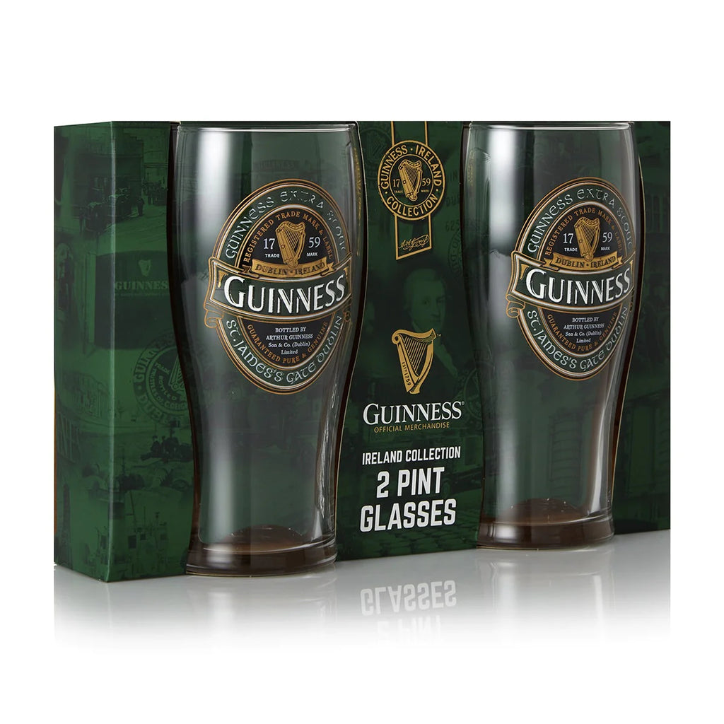 Guinness Ireland Collection Pint Glasses - Set of 2 – Funky Skunk