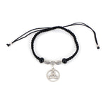 Black String Bracelet - Trinity Knot
