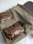 Tweed & Leather Single Buckle Bag