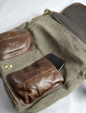 Tweed & Leather Single Buckle Bag