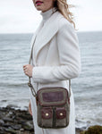 Traditional Tweed & Leather Double Pocket Bag