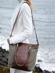Traditional Tweed & Leather Shopping Bag