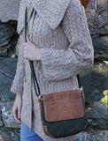 Tweed and Leather Flap Bag