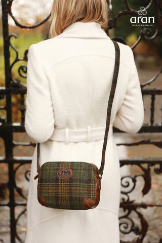 Aran Tweed Leather Shoulder Bag