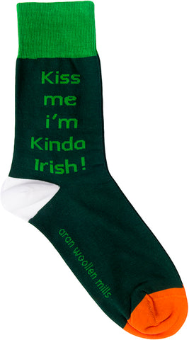 Kiss Me I'm Kinda Irish Socks