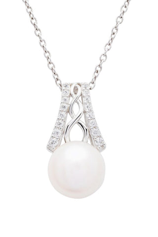 ShanOre CZ Trinity Pearl Necklace