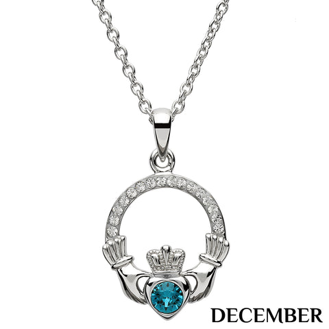 ShanOre Claddagh Birthstone December Necklace