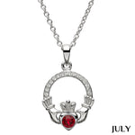 ShanOre Claddagh Birthstone July Necklace