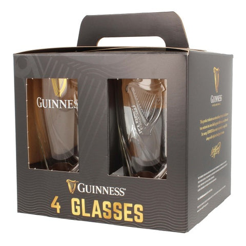 Guinness Embossed 4Pk of Glasses
