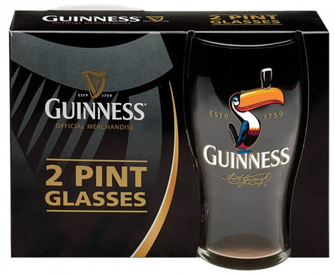 Guinness Toucan Pint Glass 2 Pack