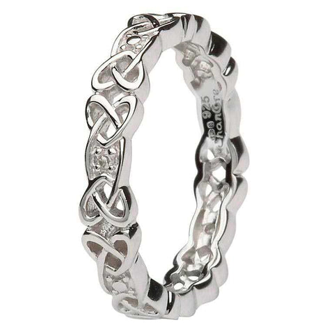 Silver Celtic Knot Stone Set Ring
