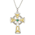 ShanOre Diamond and Emerald Celtic Trinity Cross