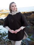 Tara Hooded Tweed Cape with Aran Lining